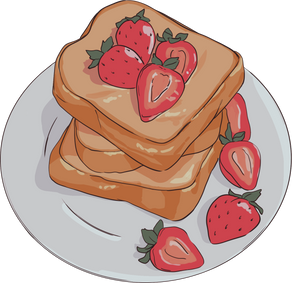 90s Anime Strawberry Toast